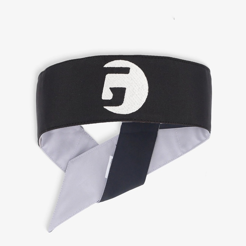 Gamma Tied Headband Headband|White|Black