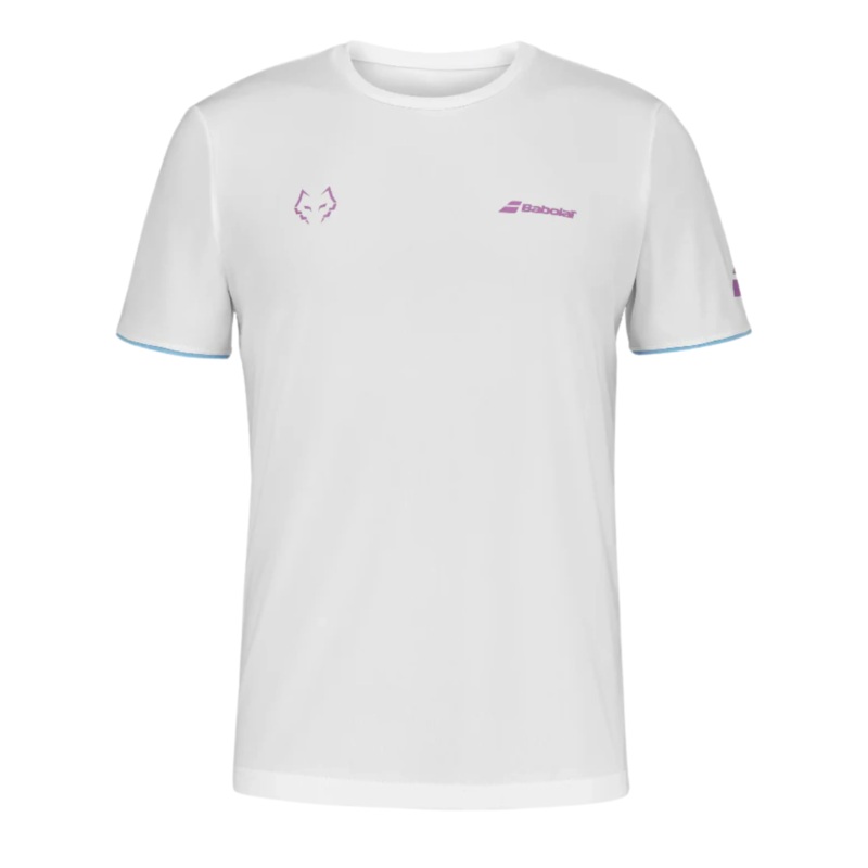 T-shirt de padel Babolat Crew Neck Tee Lebron Blanc