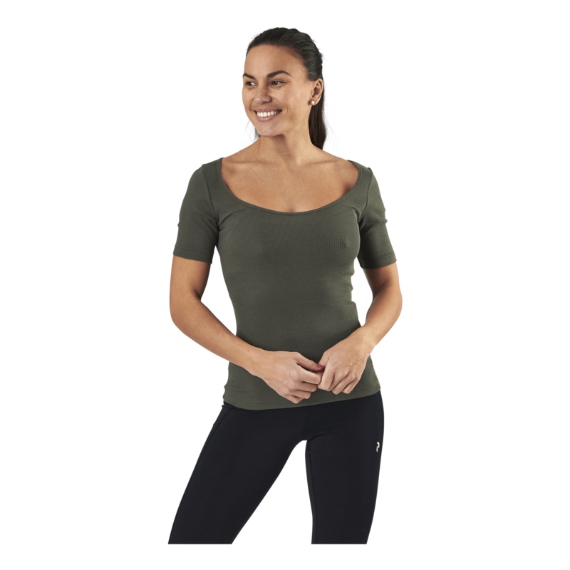 T-shirt Ribbed Green|XS|S|M|L|XL