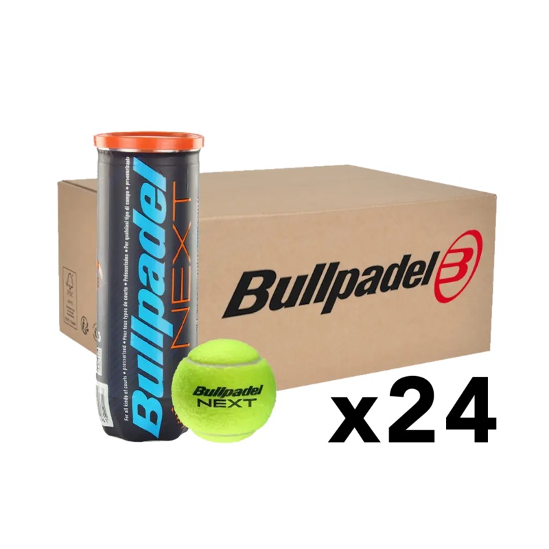 Bullpadel – Carton de 24 tubes de balles Next
