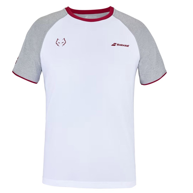 Babolat Crew Neck Tee Juan Lebron (White/White)