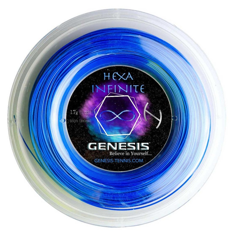 Genesis Hexa Infinite 17 1.23mm Tennis String Reel (Blue) (200m)
