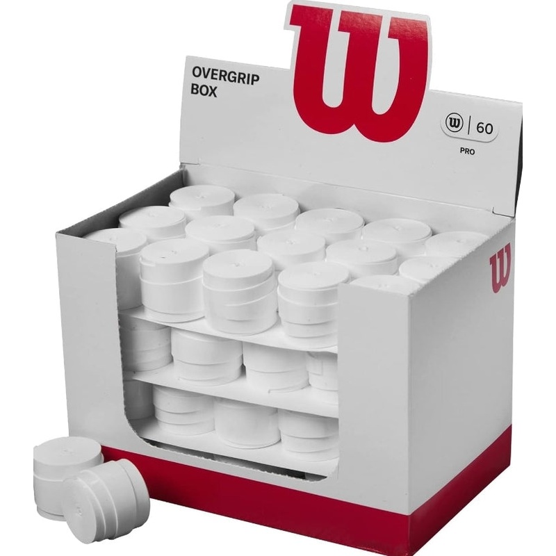 Wilson Pro Comfort Overgrip Box (White) (60 pieces)