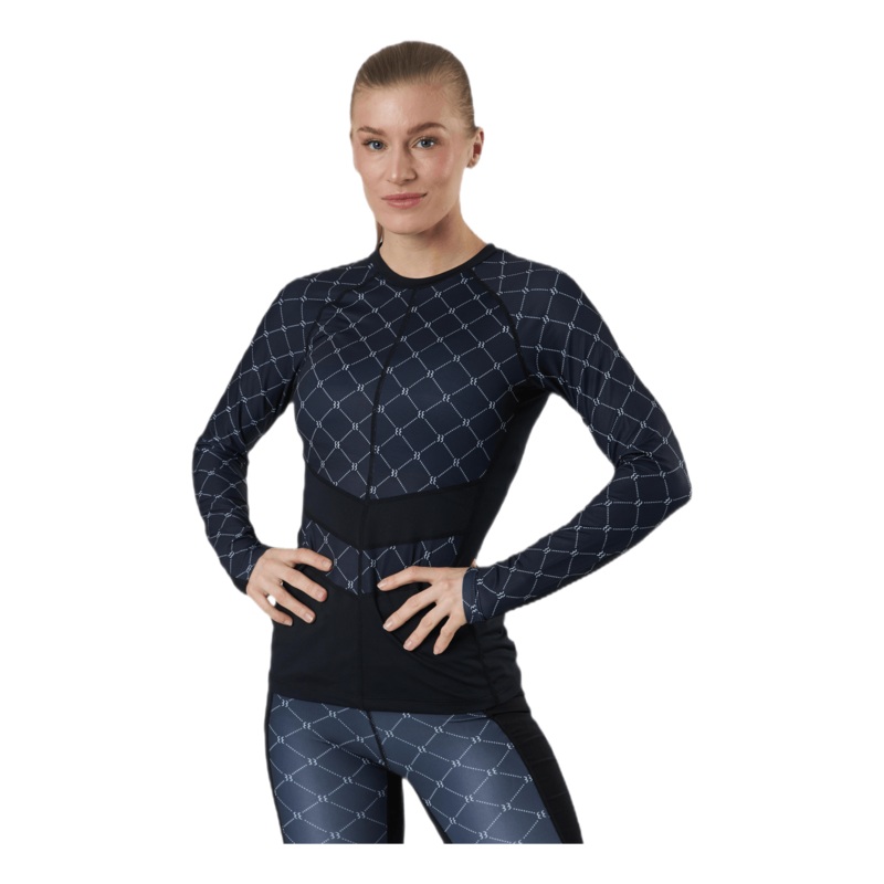 Sthlm Slim Print Long Sleeve Black