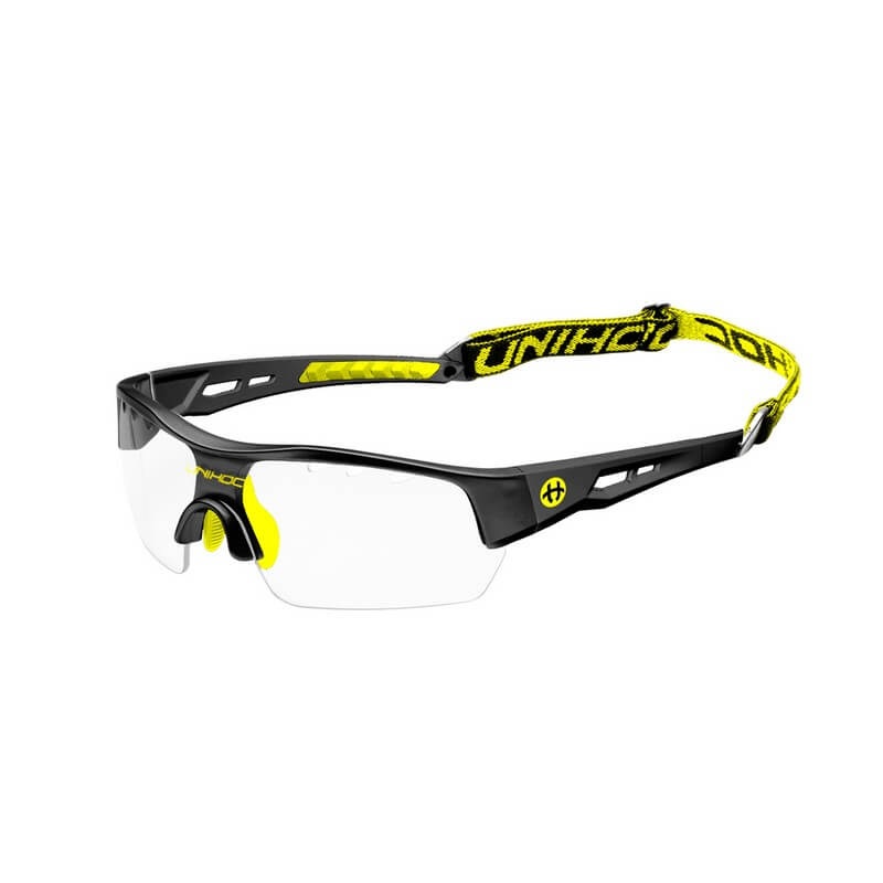 Unihoc Eyewear Victory Senior|Black/Neon Yellow|Carbon/White