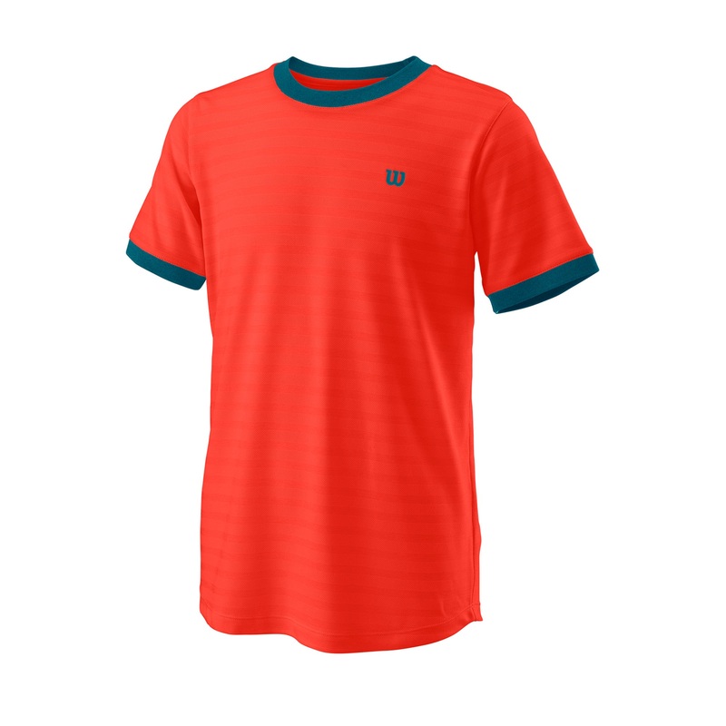 BOY’S COMPETITION TENNIS CREW T-SHIRT II – FIESTA ORANGE