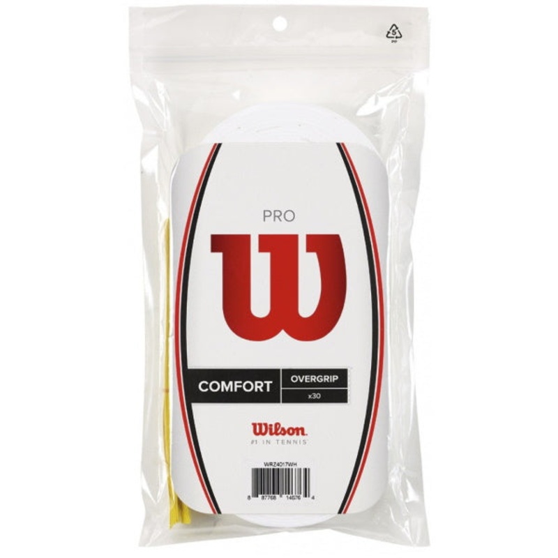 Wilson Pro Comfort Overgrip (White) (30 pieces)