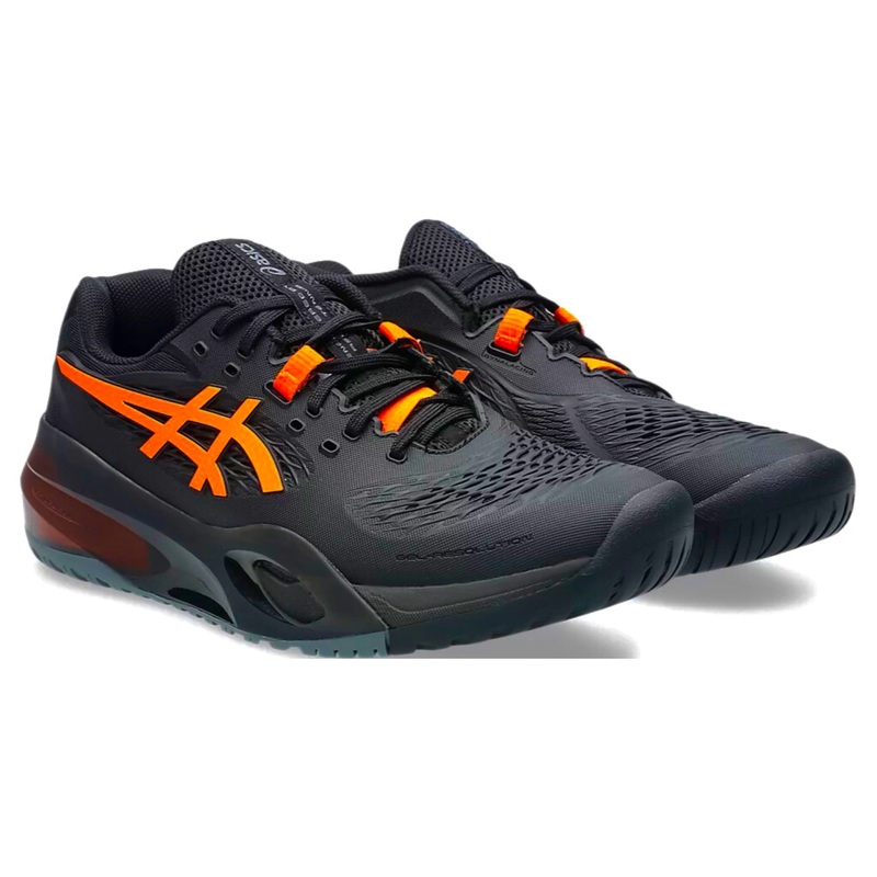 Asics Gel-Resolution X Men’s Tennis Shoes (Black-Shocking orange)