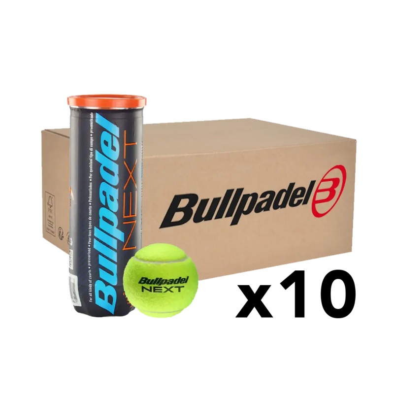 Bullpadel – Pack 10 tubes de balles de padel Bullpadel Next