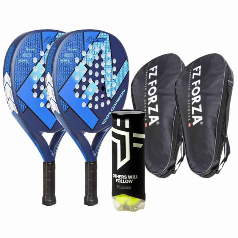 Begynderpakken (2 stk FZ Forza Rave Padelbat+ 2 stk FZ Forza Padelcover + 1 rr Oxdog Padelbolde)