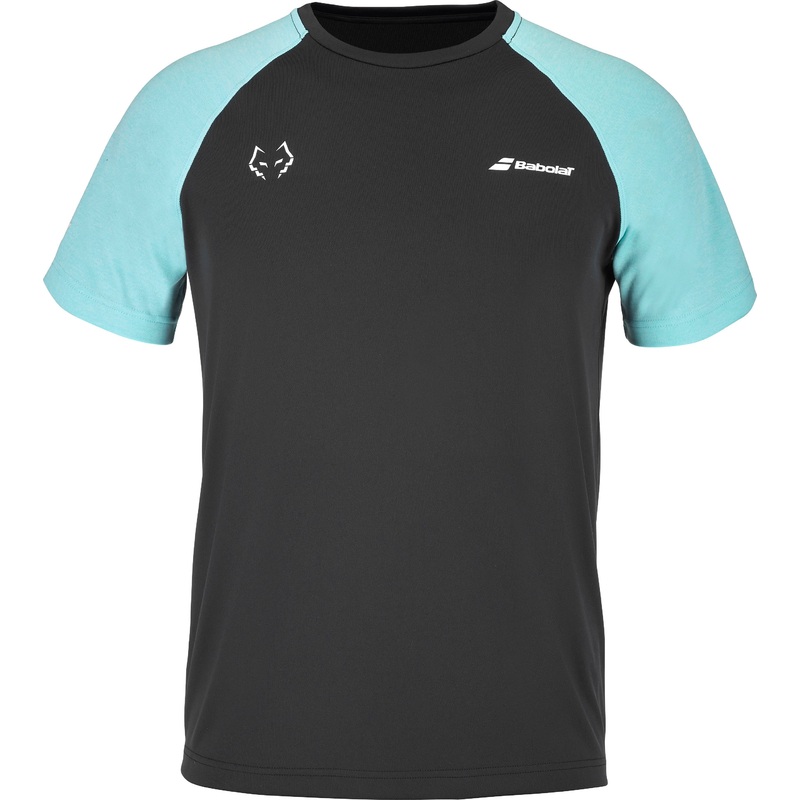 Babolat Crew Neck Tee Juan Lebron (Black/Light Blue)