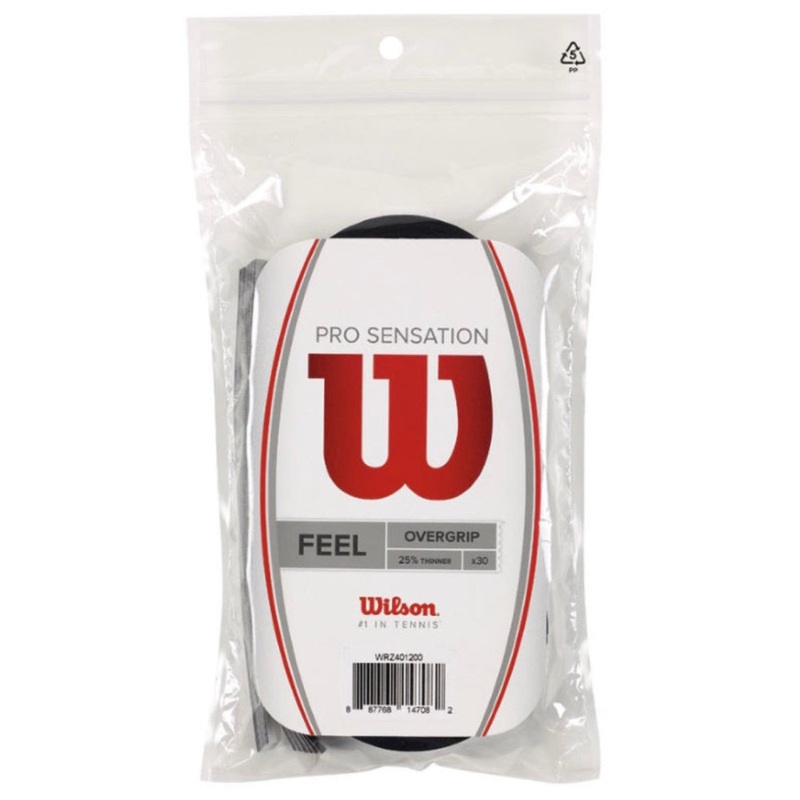 Wilson Pro Sensation Overgrip (Black) (30 pieces)