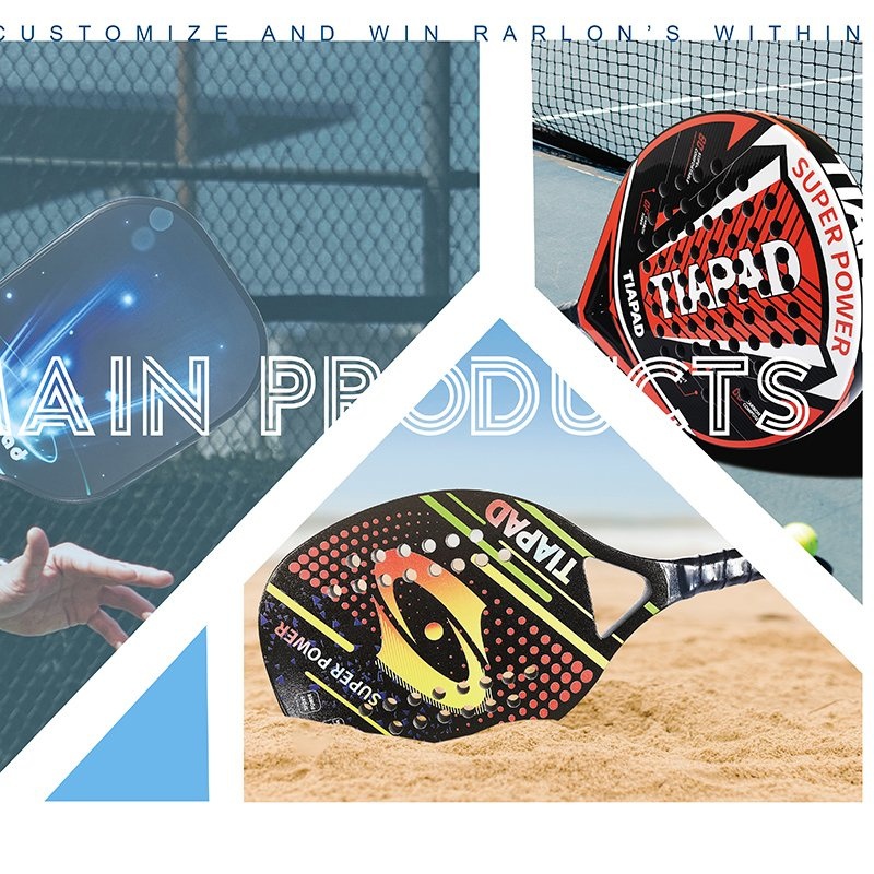Diamond/Teardrop/Round Shape Custom Logo Light Weight High Quality PRO Fiberglass Carbon 3K 12K 18K Padel Racket