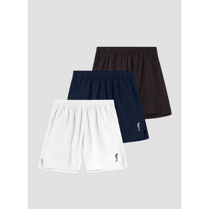 Men’s Performance Shorts – 3-Pack | Navy, White, Black
