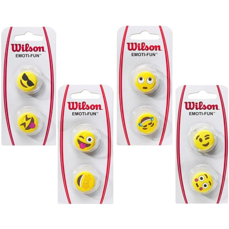 Wilson Emoti-Fun Dampener|Sunglasses & Tongue Out|Tongue Out & Star Eyes|Eye Roll & Crying Laughing|Winking & Eyes Wide Open