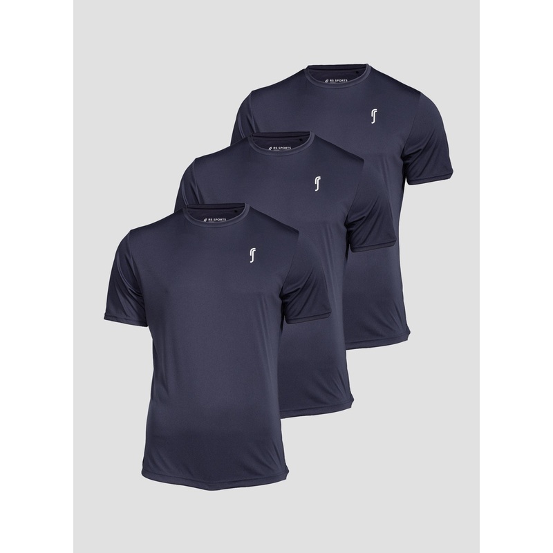Men’s Performance Tee – Side mesh – 3-Pack | Navy