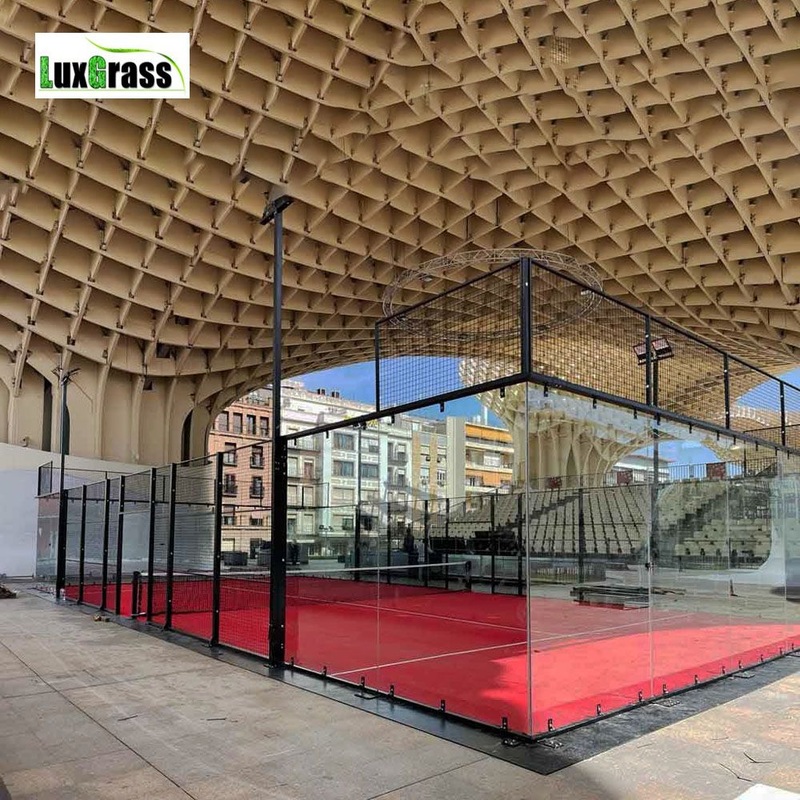 Professional Sport Field Portable Paddle Tennis Court for Sale Red Color