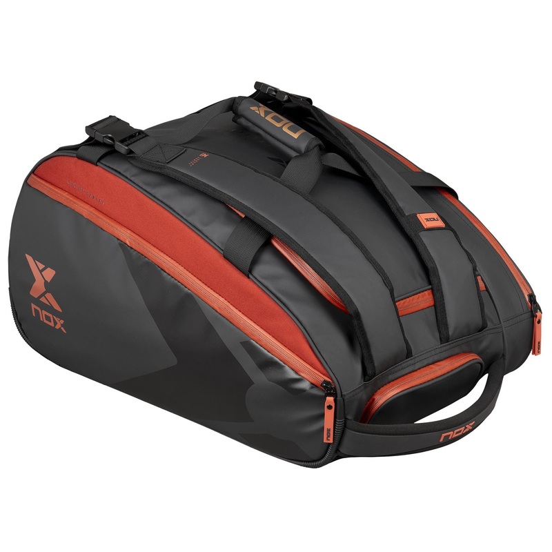 NOX Luxury Open Series Padel Racket Bag – Black / Red