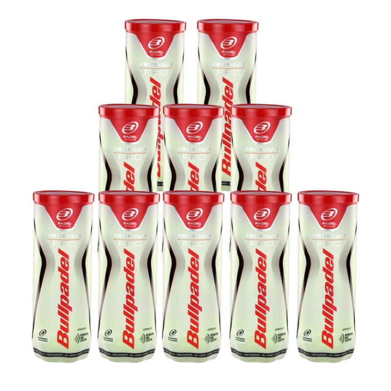 Bullpadel – Pack 10 tubes de balles de padel Bullpadel Premium Pro