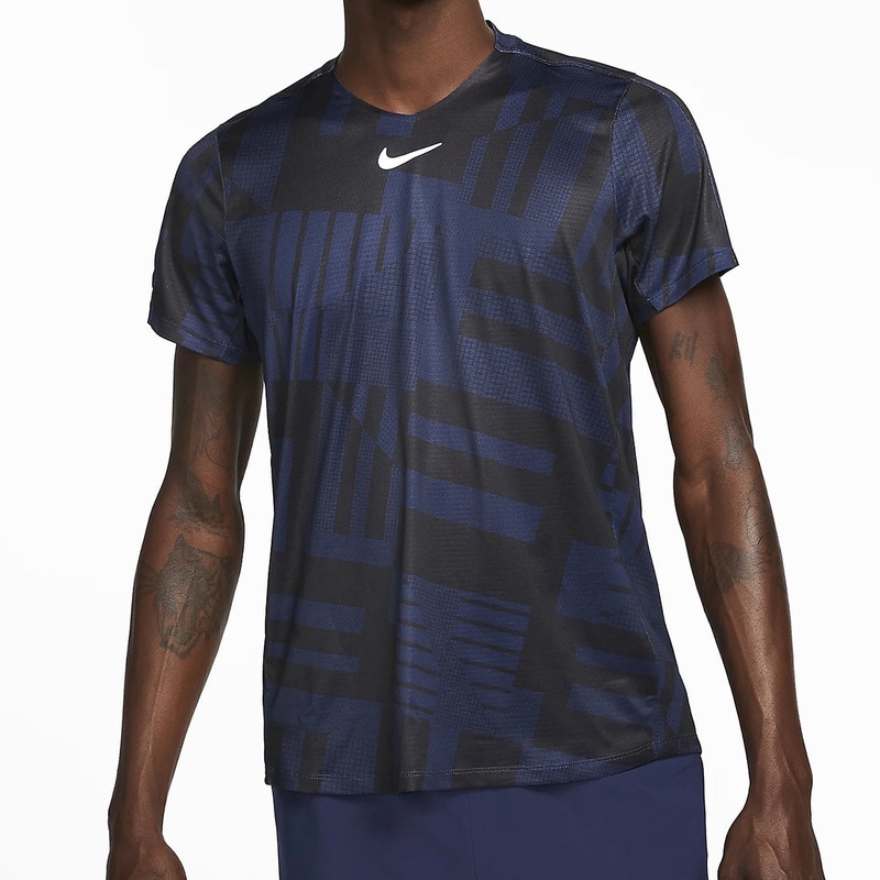 M NKCTDF ADVTG TOP PRINT MIDNIGHT NAVY