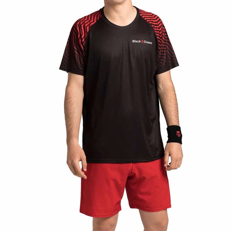 T-Shirt Black Crown Oulu Black/ Red