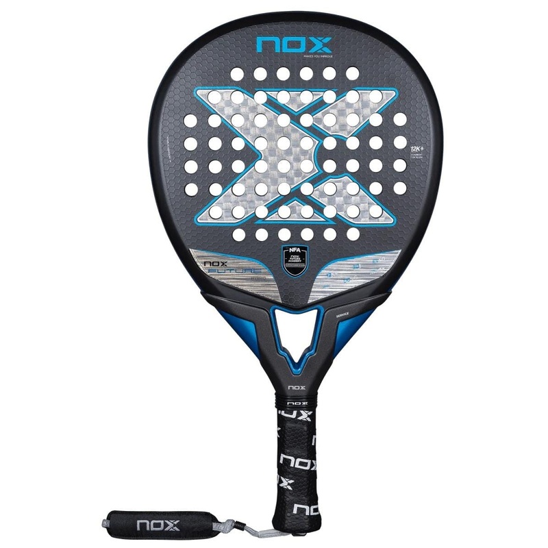 NOX NFA Future Hybrid 12K Alum Padel Racket – Black / Blue