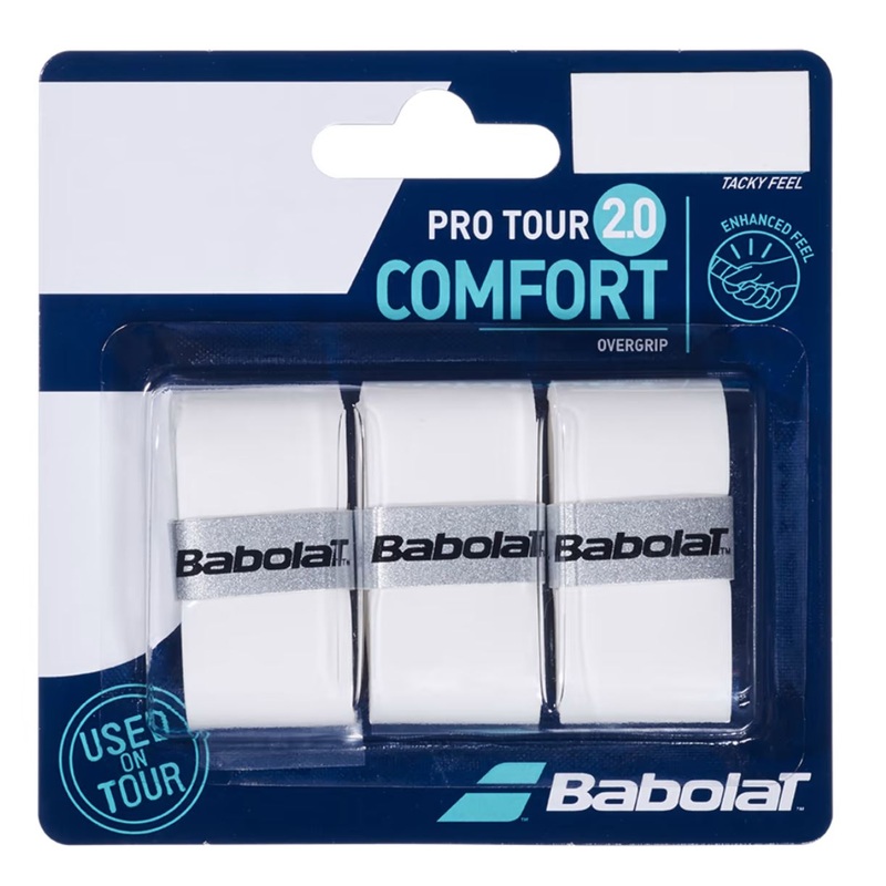 Babolat Pro Tour 2.0 Overgrip (3-pak, Hvid)