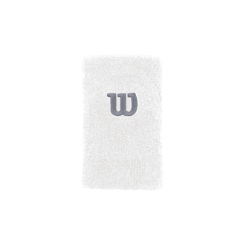 W’ EXTRA WIDE TENNIS WRISTBAND – WHITE