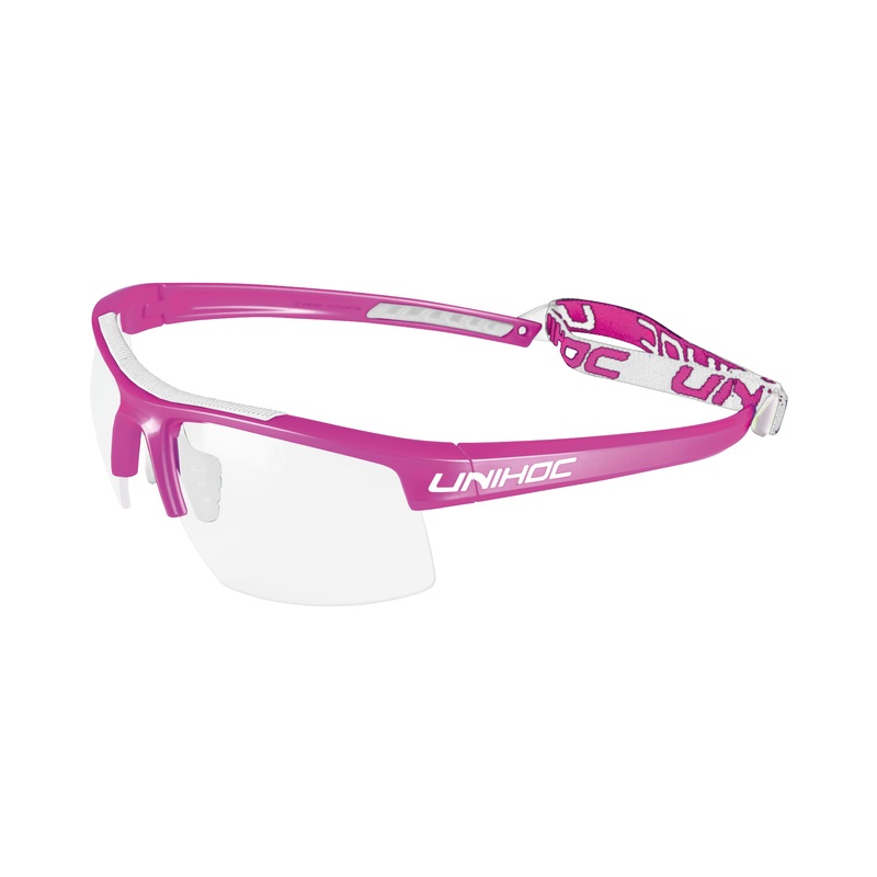 Unihoc Innebandyglasgon ENERGY Barn Cerise/White