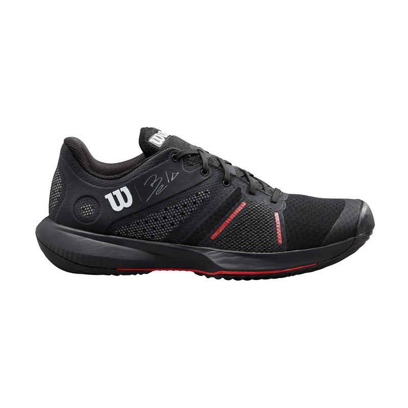 UNISEX BELA PRO PADEL SHOE|6|6.5|7|7.5|8|8.5|9|9.5|10|10.5|11|Black/Ebony/Poppy Red
