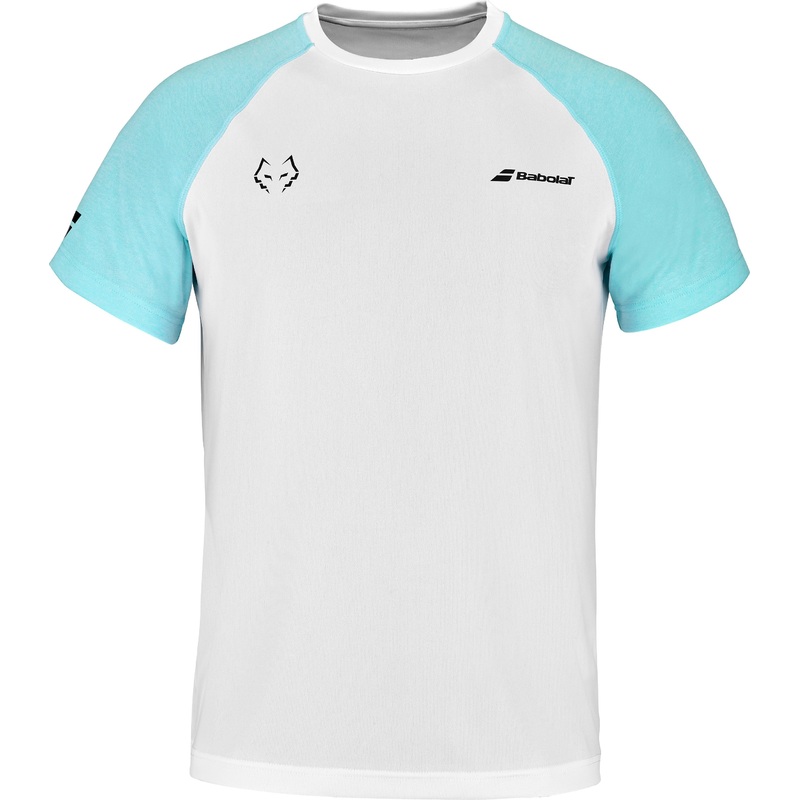 Babolat Crew Neck Tee Juan Lebron (White/Light Blue)