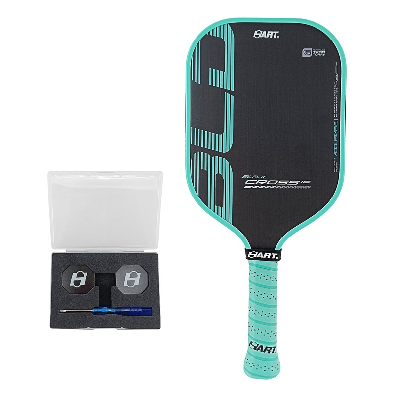 Hart Blade Cross 115 Pickleball Paddle (Black/Aqua Green)
