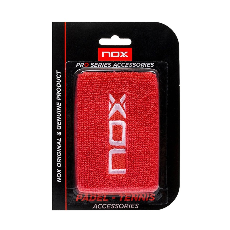 WRISTBAND  BLISTER WITH 2 UD. RED  AND LOGO IN WHITE