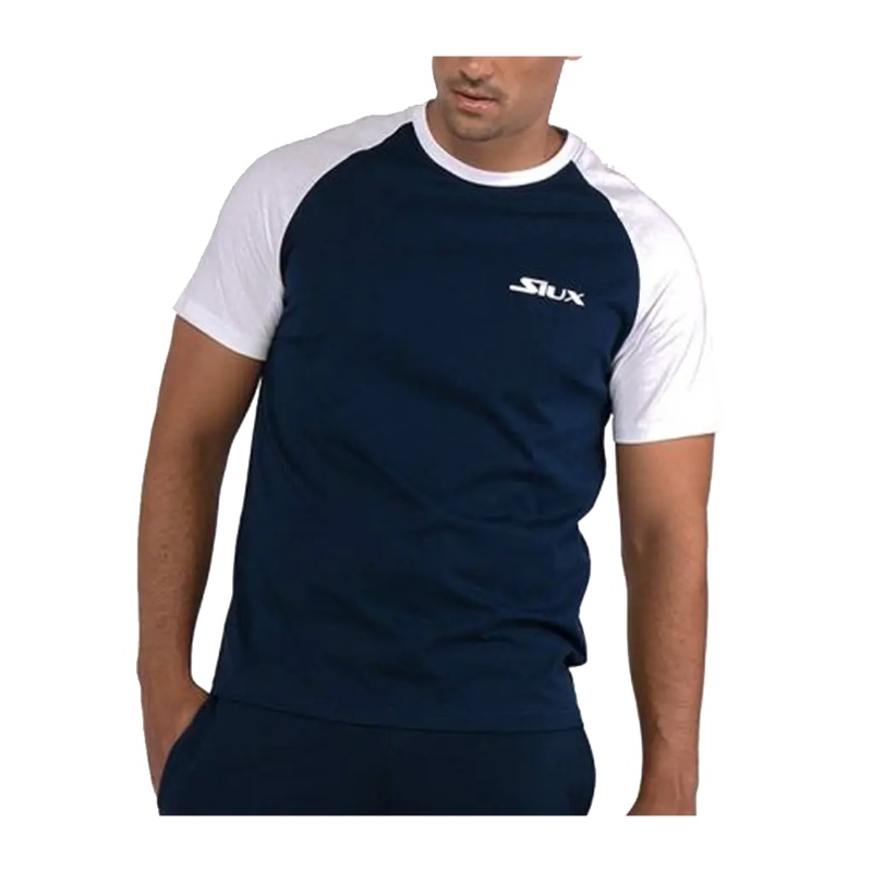 Siux – T-shirt de padel Comber Marine/Blanc