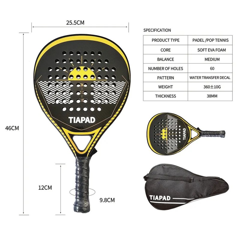 Bulk Sale Customized High Quality Paddle 3K Carbon Round Shape Padel Racket Tennis Racquet