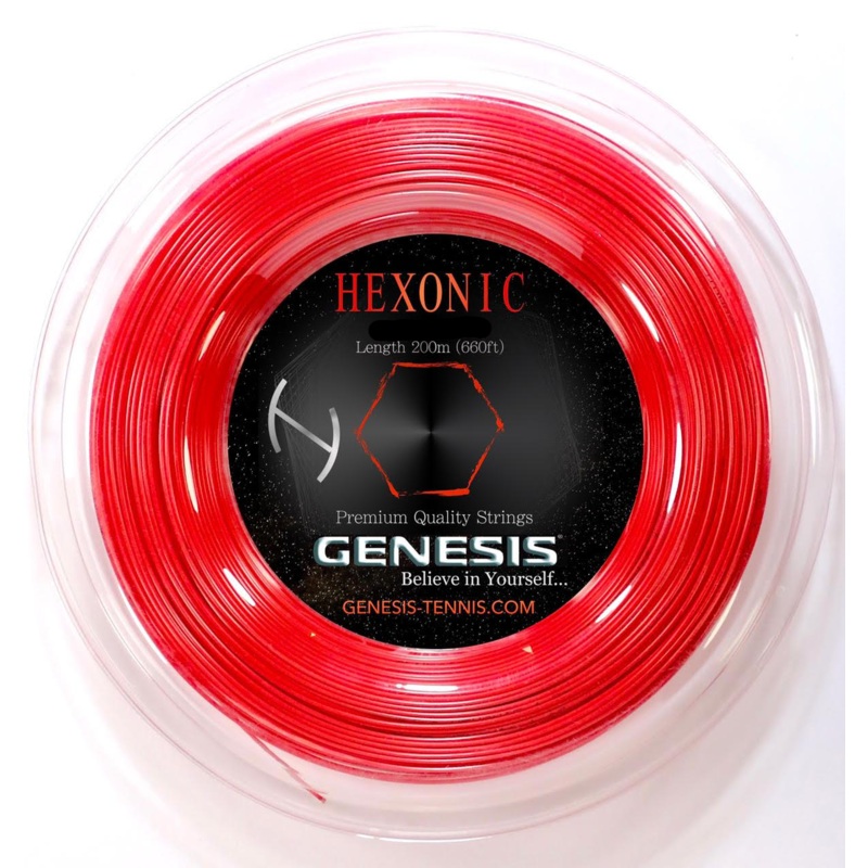 Genesis Hexonic 16 1.27mm Tennis String Reel (Red) (200m)