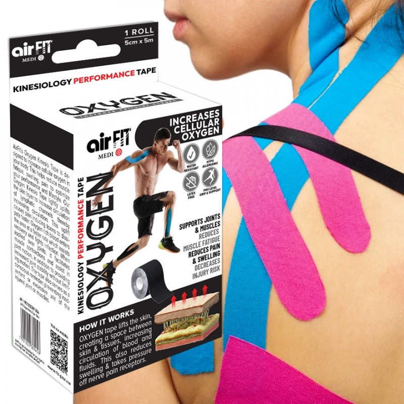AirFIT Medi Oxygen Kinesiology Performance Tape (Black)