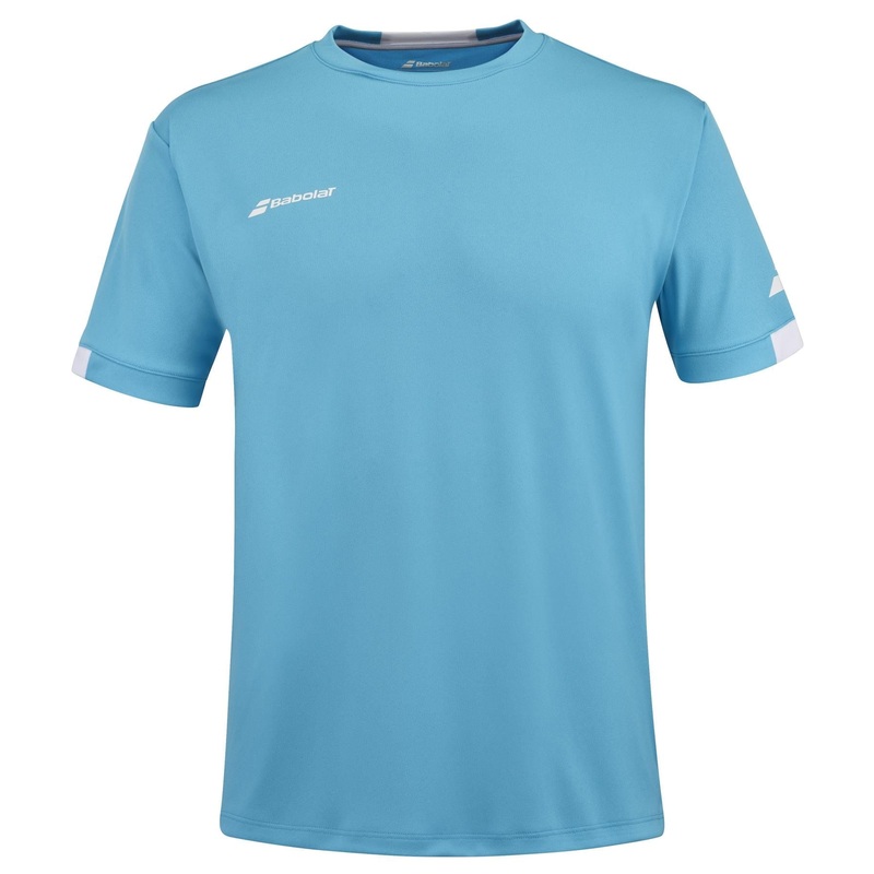 Babolat Play Mens Crew Neck Padel  T-Shirt – Cyan Blue