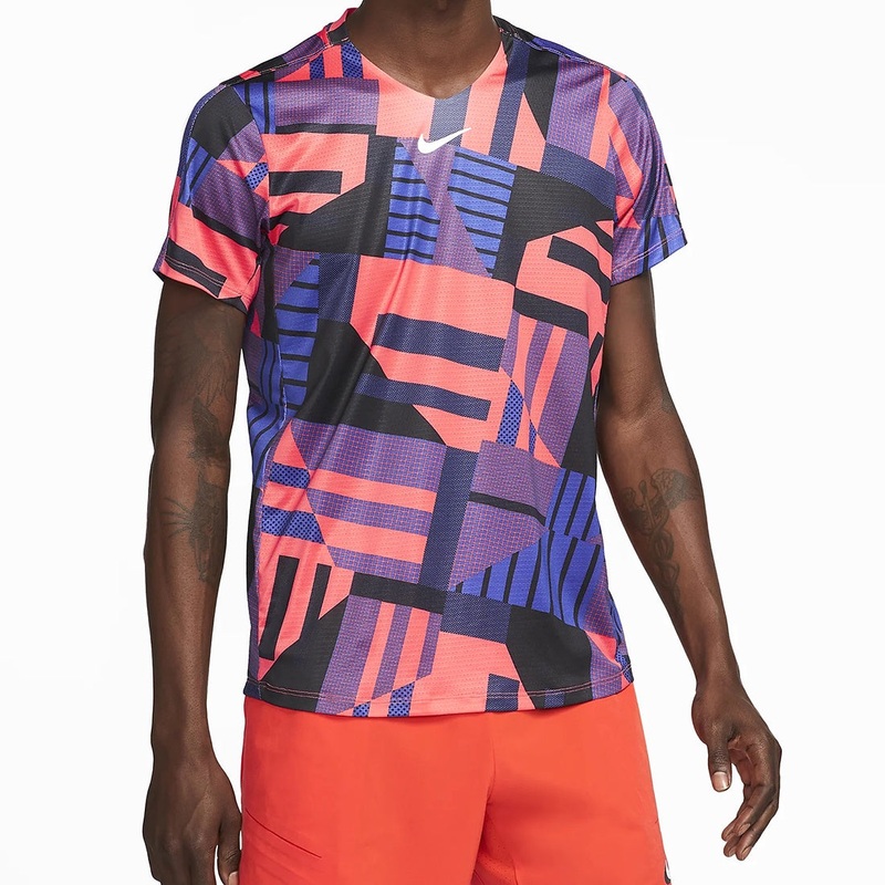 M NKCTDF ADVTG TOP PRINT BRIGHT CRIMSON