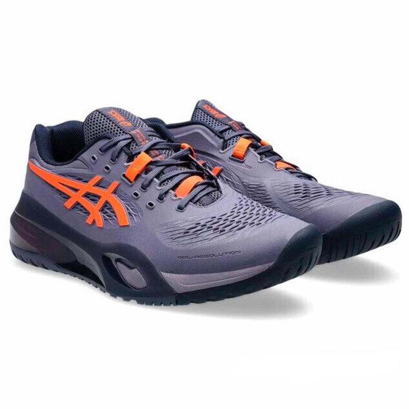 Asics Gel-Resolution X Men’s Tennis Shoes (Greyish purple-Nova orange)