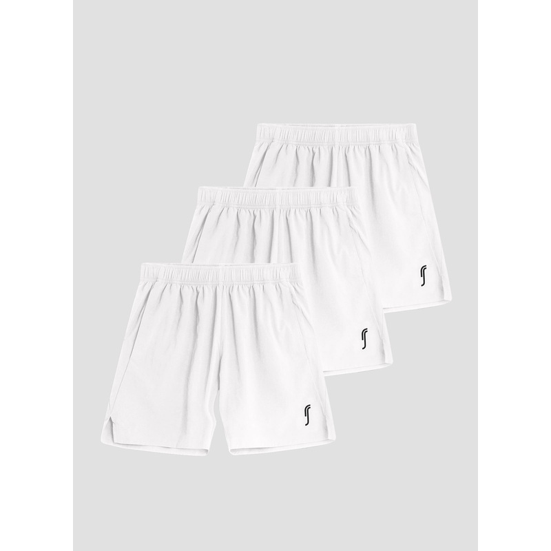 Men’s Performance Shorts – 3-Pack | White
