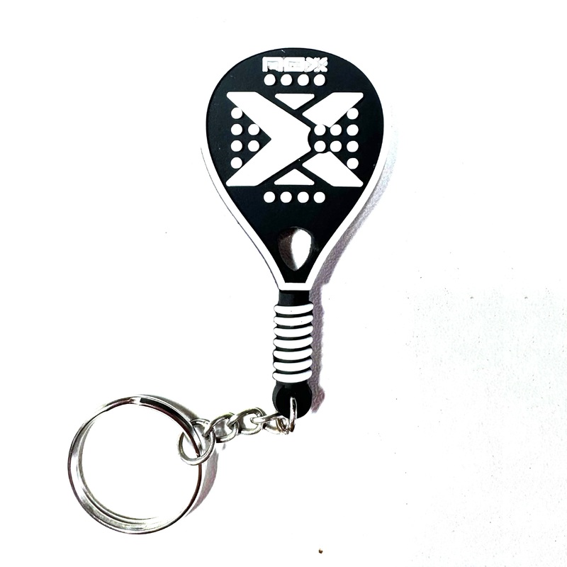 Custom Logo 2D Soft PVC Rubber Paddle Racket Keyring Key Chain in Racket Shape Pickleball Ball Sports Tennis Padel Racket Keychain