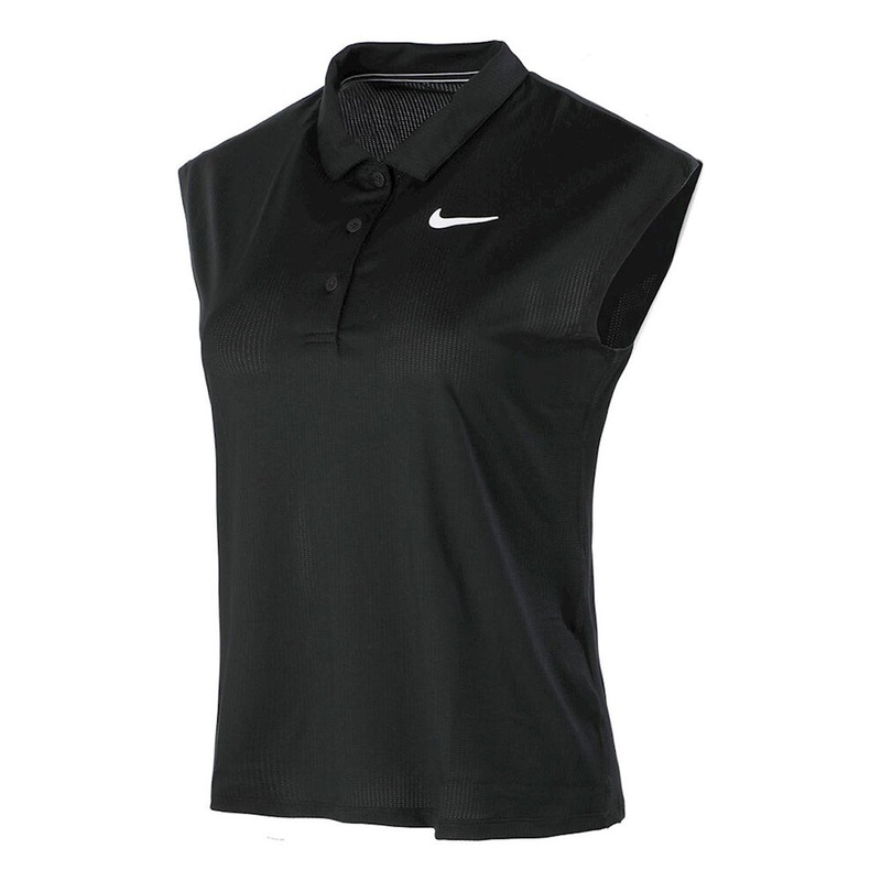 W NKCT DF VCTRY POLO BLK|BLACK/WHITE|XS|XL|S|M|L