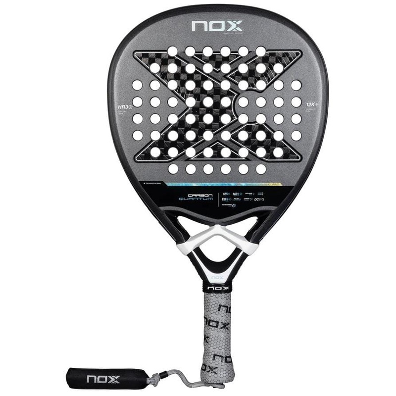 NOX Luxury Quantum 12K Carbon 2025 Padel Racket – Black / Grey