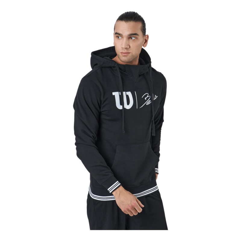 Bela Po Hoody-slimfit Black/white