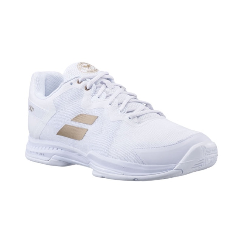 Babolat SFX3 All Court Wimbledon Women’s Tennis Shoes (White-gold)