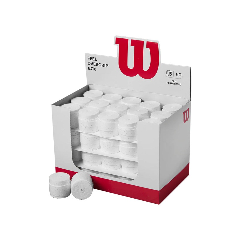 Wilson Pro Perforated Padel Overgrip  Box 60  – White