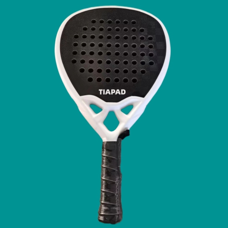 Whosale Hot Sporting Goods Diamond/Teardrop/Round Carbon Fiber 3K 12K 18K Custom Print Logo Paddle Racchetta Padel Raquet Paddle Tennis Rackets