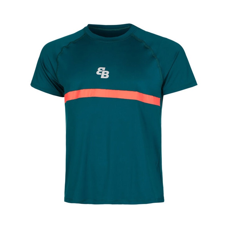 Coyote Men’s T-Shirt  – Dark Green/Coral