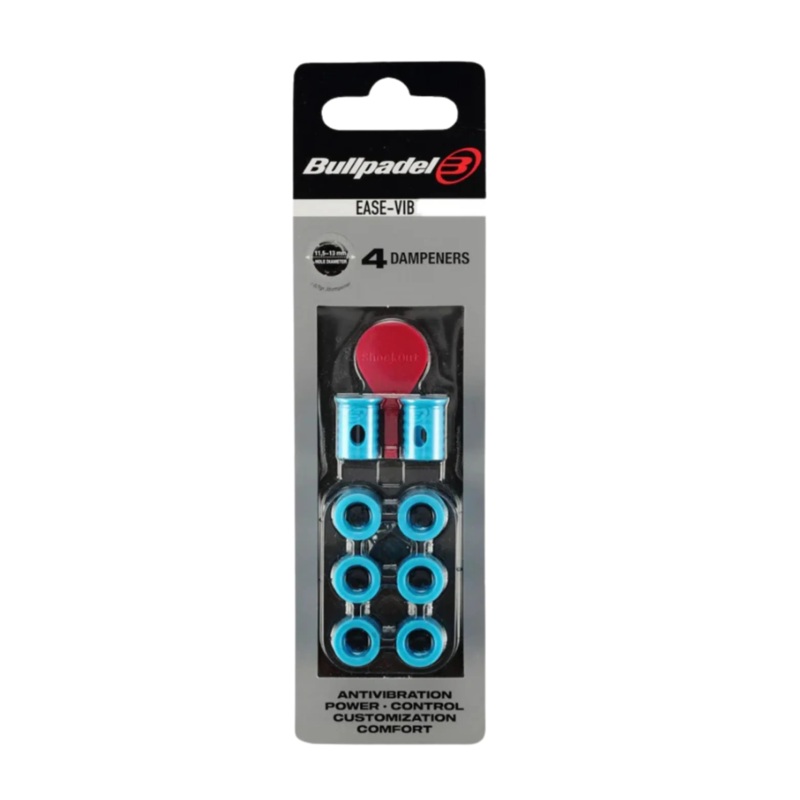 Bullpadel – Antivibrateurs de padel Ease Vibe X4 Bleu